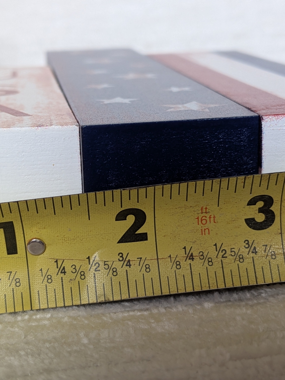 Patriotic Wooden Tabletop Decor- Red, White & Blue Firecracker  Theme Like New - Picture 8 of 8